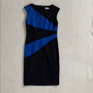 Blue and black Calvin Klein professional dress